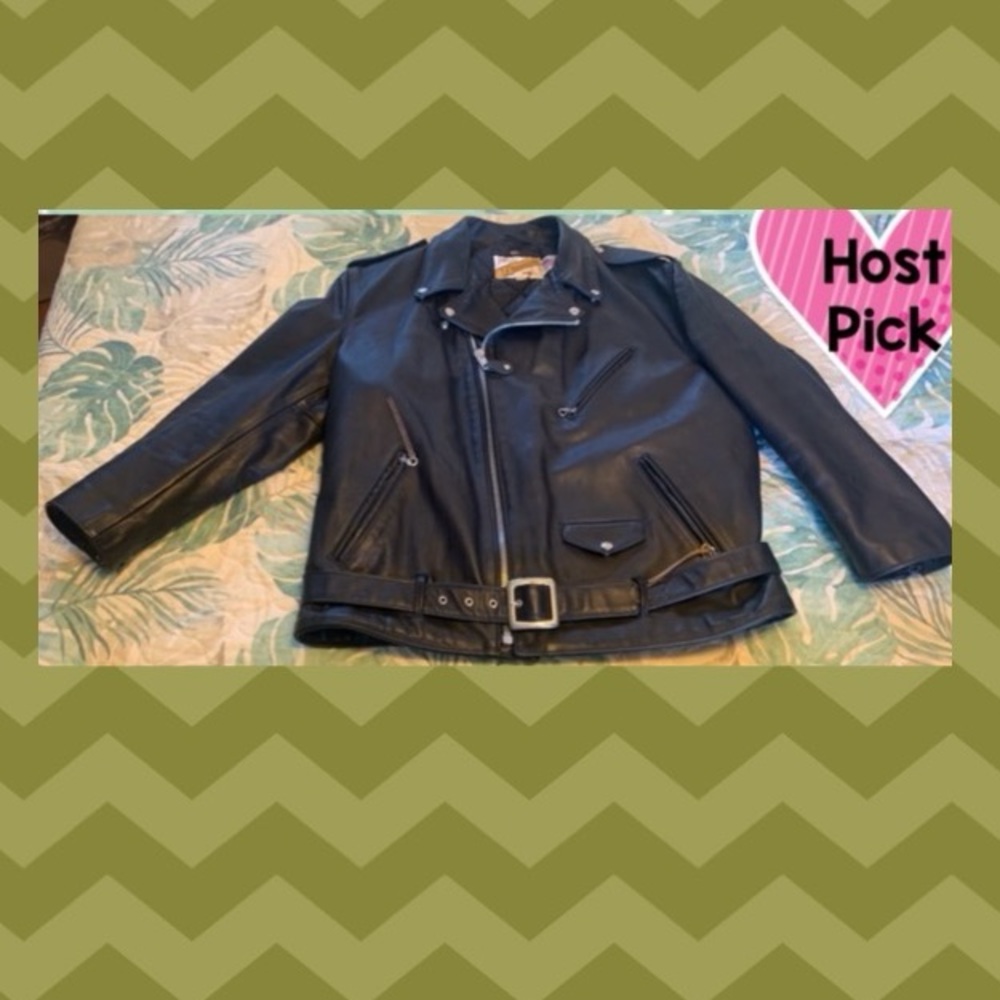 🧥HOST PICK Leather Jacket Mans Perfecto by Schotts NYC